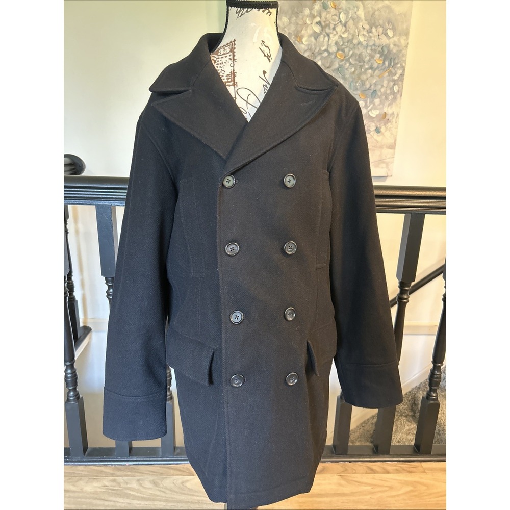 EDDIE BAUER Peacoat Dress Coat Men's ‎ Wool Medium